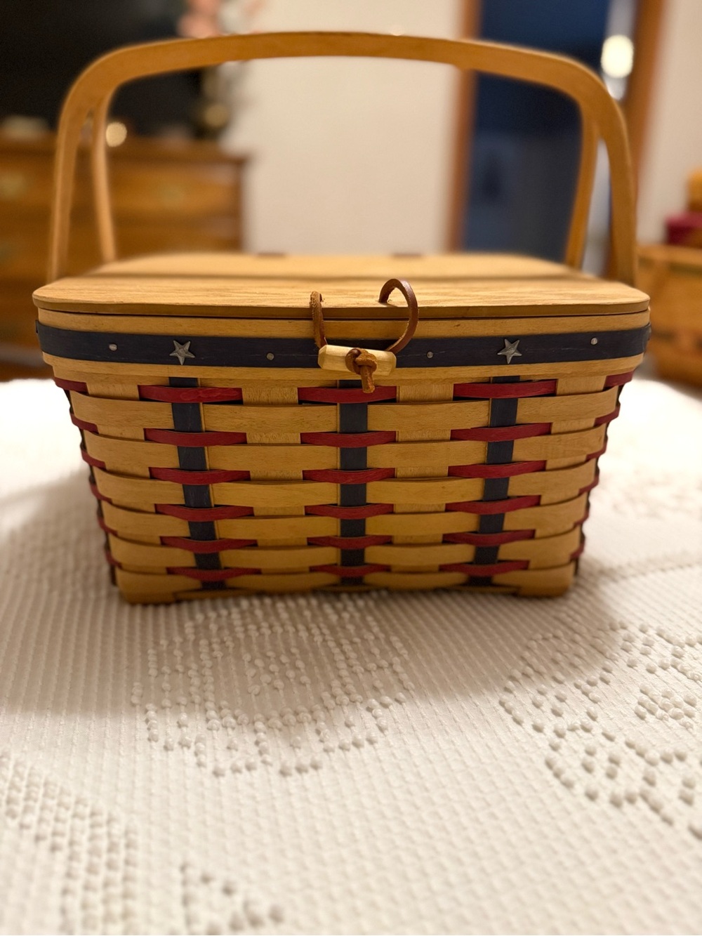 Longaberger "Proudly American"  Picnic Basket, 2004.